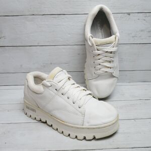 Y2K Skechers Jammers Women's Size 8 White Leather Chunky Platform Shoes
